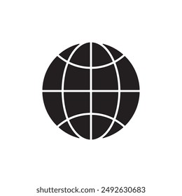 Globe icon, isolated.flat design on white background for web and app ..eps