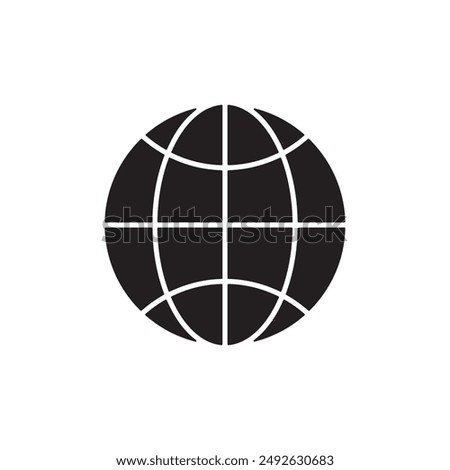 Globe icon, isolated.flat design on white background for web and app ..eps