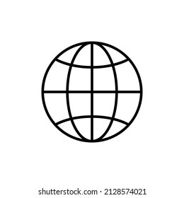 Globe icon in line style