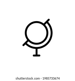 Globe icon with line style. Can be used for UI or UX purposes, presentations, social media, websites, and more.