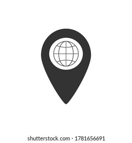globe icon in location icon vector illustration
