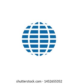 Globe icon logo design vector template