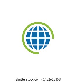 Globe icon logo design vector template