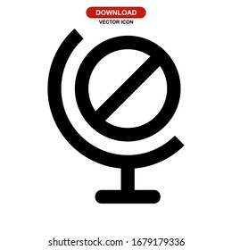 globe icon or logo isolated sign symbol vector illustration - high quality black style vector icons
