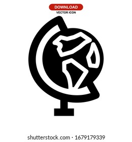 globe icon or logo isolated sign symbol vector illustration - high quality black style vector icons
