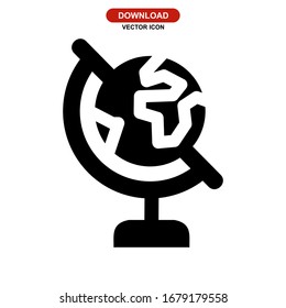 globe icon or logo isolated sign symbol vector illustration - high quality black style vector icons
