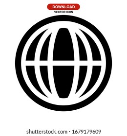 globe icon or logo isolated sign symbol vector illustration - high quality black style vector icons
