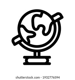 icono de globo o logotipo símbolo de signo aislado ilustración vectorial - iconos vectoriales de estilo negro de alta calidad
