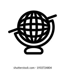 icono de globo o logotipo símbolo de signo aislado ilustración vectorial - iconos vectoriales de estilo negro de alta calidad
