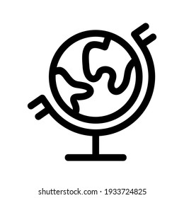 icono de globo o logotipo símbolo de signo aislado ilustración vectorial - iconos vectoriales de estilo negro de alta calidad
