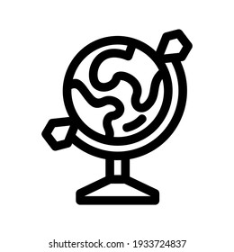 icono de globo o logotipo símbolo de signo aislado ilustración vectorial - iconos vectoriales de estilo negro de alta calidad
