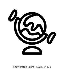 icono de globo o logotipo símbolo de signo aislado ilustración vectorial - iconos vectoriales de estilo negro de alta calidad
