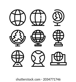 globe icon or logo isolated sign symbol vector illustration - Collection of high quality black style vector icons
