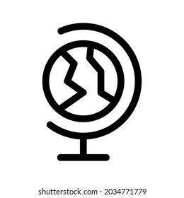 icono de globo o logotipo símbolo de signo aislado ilustración vectorial - iconos vectoriales de estilo negro de alta calidad
