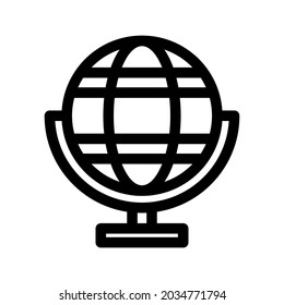 icono de globo o logotipo símbolo de signo aislado ilustración vectorial - iconos vectoriales de estilo negro de alta calidad
