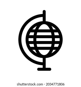icono de globo o logotipo símbolo de signo aislado ilustración vectorial - iconos vectoriales de estilo negro de alta calidad
