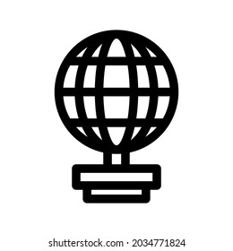 icono de globo o logotipo símbolo de signo aislado ilustración vectorial - iconos vectoriales de estilo negro de alta calidad
