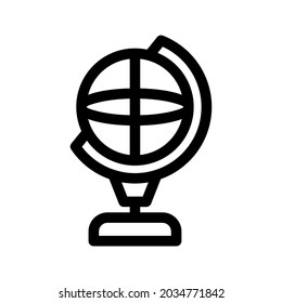 icono de globo o logotipo símbolo de signo aislado ilustración vectorial - iconos vectoriales de estilo negro de alta calidad
