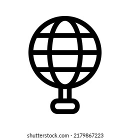 icono de globo o logotipo símbolo de signo aislado ilustración vectorial - iconos vectoriales de estilo negro de alta calidad
