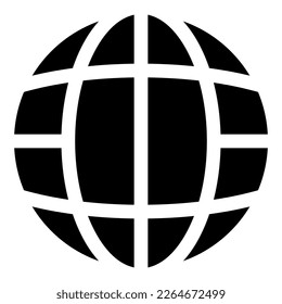 icono de globo o logotipo símbolo de signo aislado ilustración vectorial - iconos vectoriales de estilo negro de alta calidad
