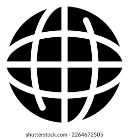 icono de globo o logotipo símbolo de signo aislado ilustración vectorial - iconos vectoriales de estilo negro de alta calidad