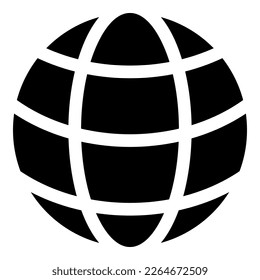 icono de globo o logotipo símbolo de signo aislado ilustración vectorial - iconos vectoriales de estilo negro de alta calidad