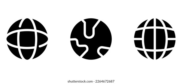globe icon or logo isolated sign symbol vector illustration - high quality black style vector icons