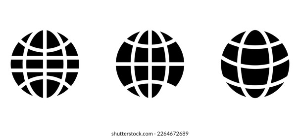 globe icon or logo isolated sign symbol vector illustration - high quality black style vector icons