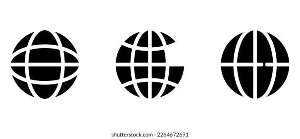 globe icon or logo isolated sign symbol vector illustration - high quality black style vector icons
