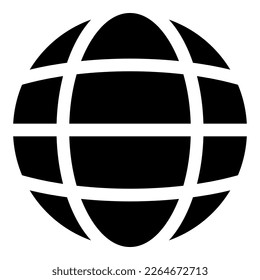 icono de globo o logotipo símbolo de signo aislado ilustración vectorial - iconos vectoriales de estilo negro de alta calidad