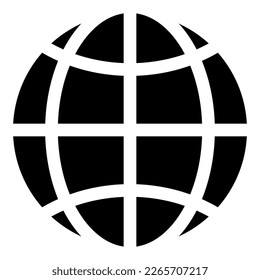 icono de globo o logotipo símbolo de signo aislado ilustración vectorial - iconos vectoriales de estilo negro de alta calidad