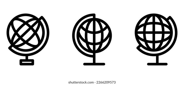 globe icon or logo isolated sign symbol vector illustration - high quality black style vector icons
