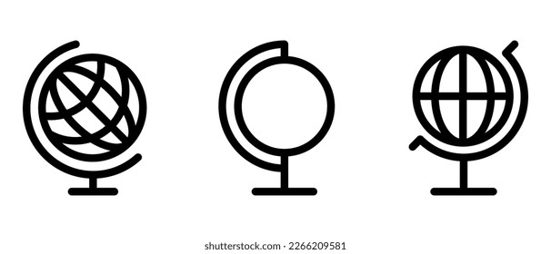 globe icon or logo isolated sign symbol vector illustration - high quality black style vector icons
