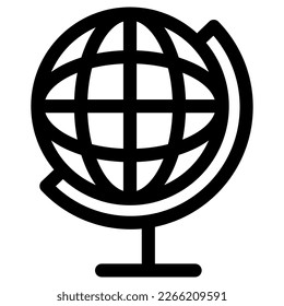 icono de globo o logotipo símbolo de signo aislado ilustración vectorial - iconos vectoriales de estilo negro de alta calidad
