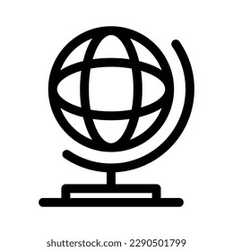 icono de globo o logotipo símbolo de signo aislado ilustración vectorial - iconos vectoriales de estilo negro de alta calidad