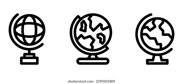 icono de globo o logotipo símbolo de signo aislado ilustración vectorial - iconos vectoriales de estilo negro de alta calidad