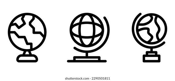 globe icon or logo isolated sign symbol vector illustration - high quality black style vector icons