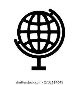 Icono de globo o logotipo aislado signo símbolo Ilustración vectorial - iconos de vector de estilo negro de alta calidad