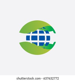 globe icon logo nature