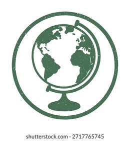 globe icon logo seal vector on white background
Vector stamp icon