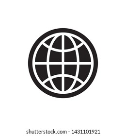 globe icon logo vector design template