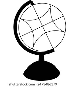 Globe icon logo vector with white background