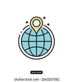 Icono de globo. Icono de mensajería y comunicación. Contiene iconos como Reunión, Llamada de conferencia, Acuerdo, Chat y más.