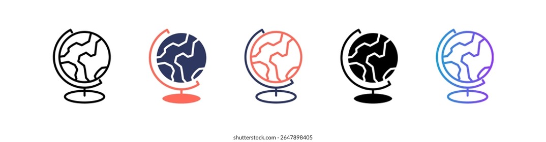 Ícone de globo - Ilustração de vetor múltiplo
