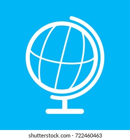 globe icon on a blue background