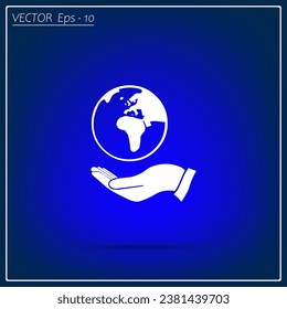 Globe Icon on the hand