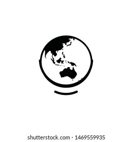 Globe icon on the white background