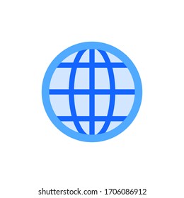 Globe icon on white background