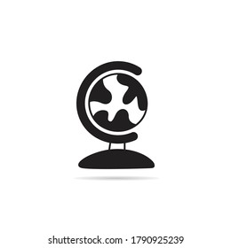 globe icon on white background vector illustration