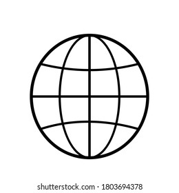 
globe icon on a white background. vector illustration